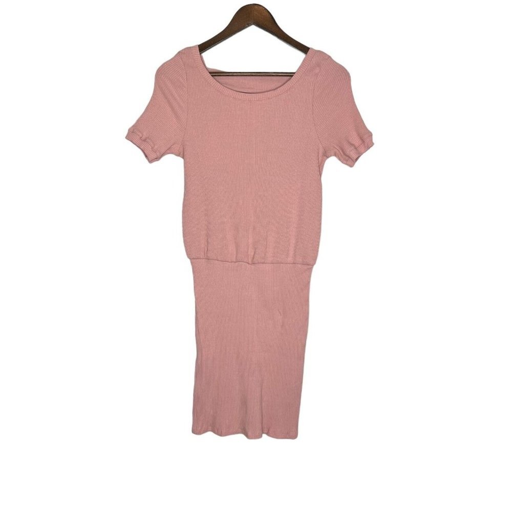 FP Free People Beach Pink‎ Happy Hour Ribbed Mini Dress Size Medium